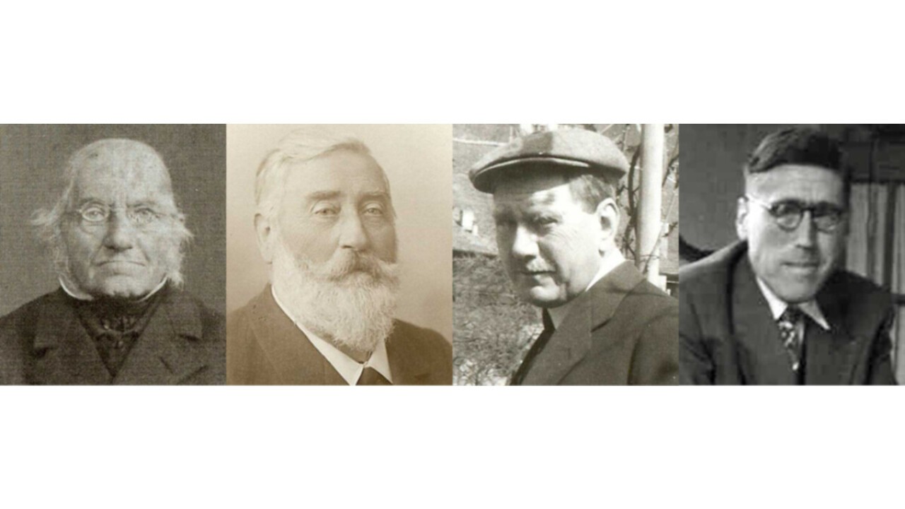 Die Vorfahren von Charles Immer (v.l.n.r.): Gottlieb Friedrich Immer (Firmengründer), Gottlieb Friedrich Immer Junior, Arthur Immer und Charles Vater Franz Immer.